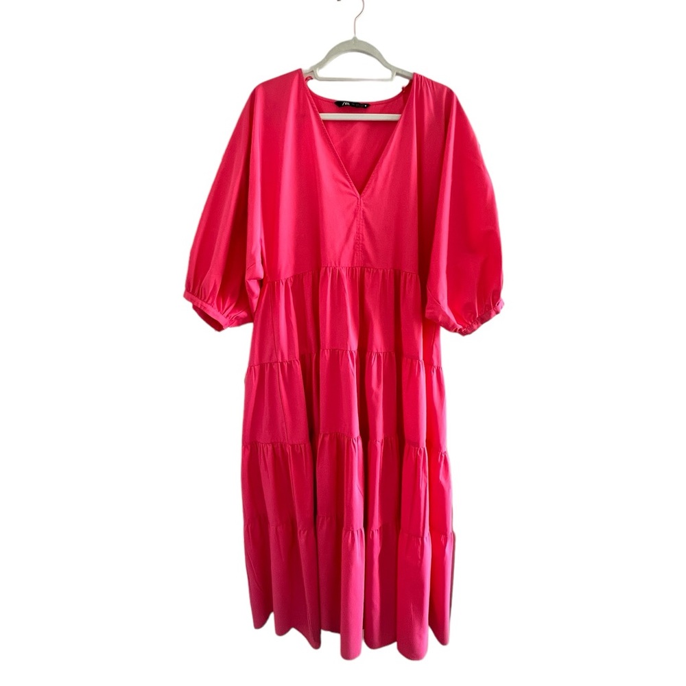 ZARA Bright Peach Dress.